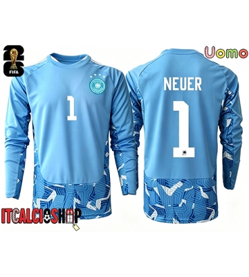 Germania Manuel Neuer #1 Portiere Seconda Maglia Mondiali 2026 Manica Lunga